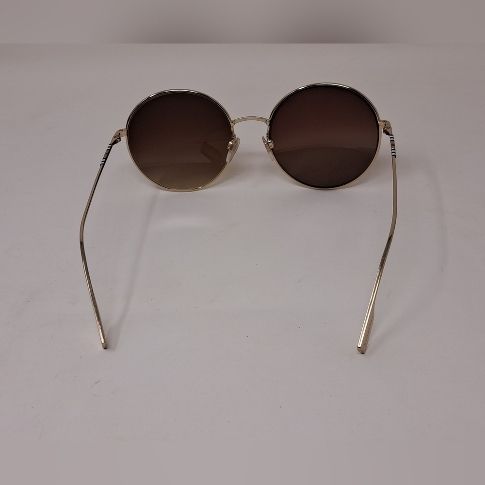NWT Burberry Sunglasses Frames Only Round Gold Metal Full B3132 58-19-140 - Picture 6 of 14